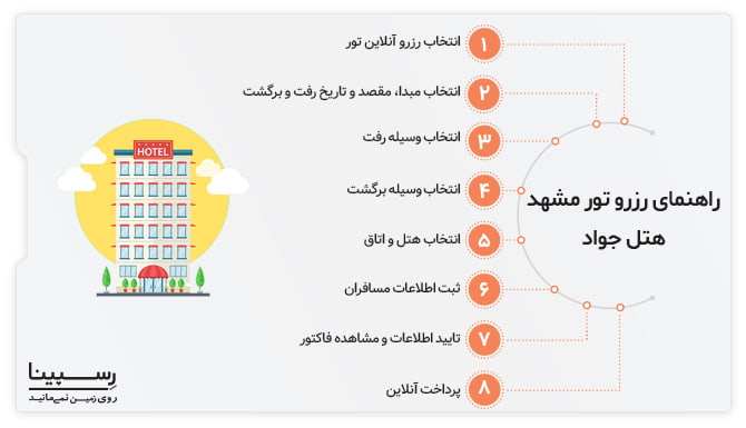 رزرو اینترنتی تور مشهد هتل جواد رزرو اینترنتی تور مشهد هتل جواد